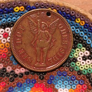 Mr. and Mrs. President Cleveland Souvenir Token w/ See Our Bridge-Reverse 25.5