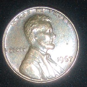 1967 Lincoln penny missing the i in liberty