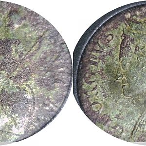 1753 King George 1/2 pence