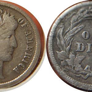 1916 Barber Dime ( Dug)
