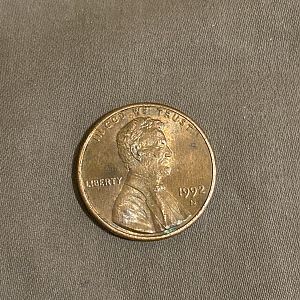 1992 Lincoln penny