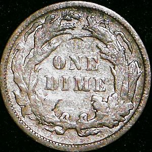 1891 Seated Dime Reverse