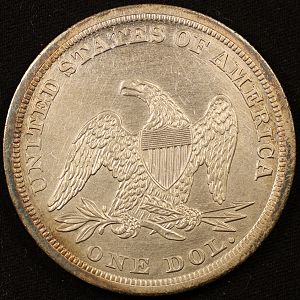 1840 Liberty Seated Dollar Reverse
