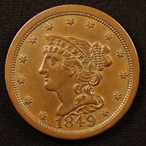 1849 Liberty Head Half Cent Obverse