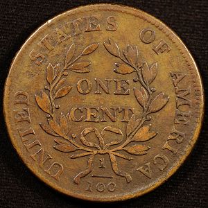 1802 Draped Bust Large Cent Reverse