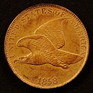 1858 Flying Eagle Small Cent Obverse