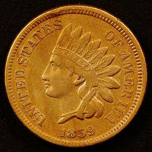 1859 Indian Head Small Cent Obverse