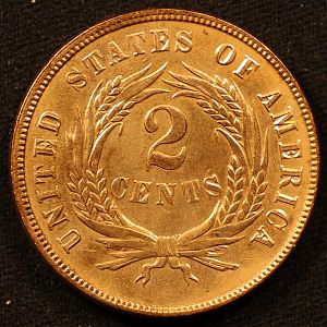 1865 2Cent Bronze Reverse