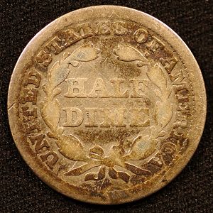 1853 Liberty Seated Half Dime Arrows Reverse