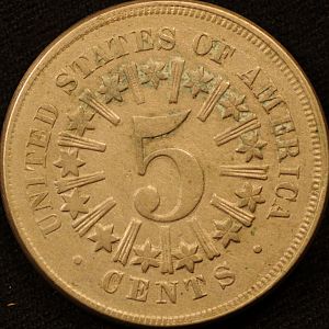 1866 Shield Rays Nickel Reverse