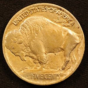 1913 Buffalo Type 1 Nickel Reverse