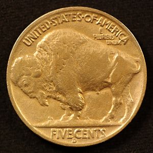 1938 Buffalo Type II Nickel Reverse