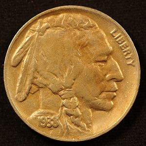 1938 Buffalo Type II Nickel Obverse