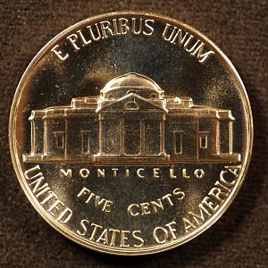 1964 Jefferson Nickel Reverse