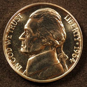1964 Jefferson Nickel Obverse