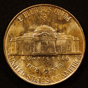 1945 Jefferson Silver Nickel Reverse