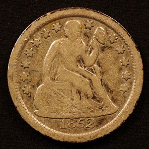 1852 Liberty Seated Dime Obverse