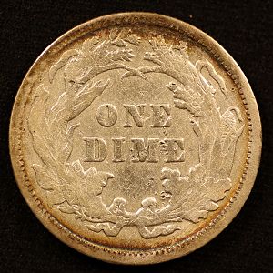 1890 Liberty Seated Legend Dime Reverse