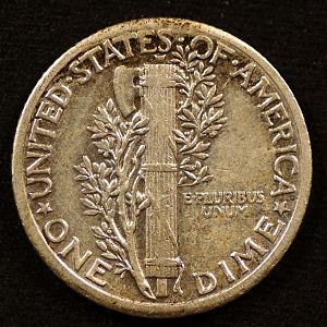 1934 Mercury Dime Reverse