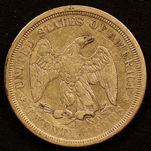 1875 Liberty Seated 20c Reverse