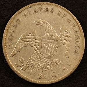 1832 Liberty Head No Motto Quarter Reverse
