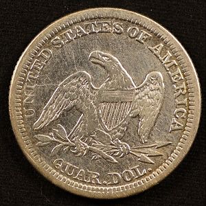 1854 Liberty Seated Arrows Quarter Reverse
