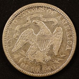 1876 Liberty Seated Quarter Reverse