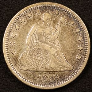 1876 Liberty Seated Quarter Obverse