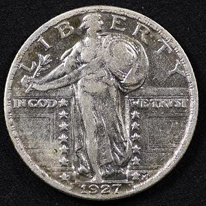 1927 Liberty Standing II Quarter Obverse