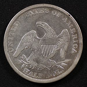 1839 Liberty Turban Reeded Edge Half Dollar Reverse