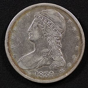 1839 Liberty Turban Reeded Edge Half Dollar Obverse