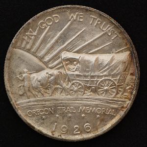 1926 Oregon Trail Commemorative Half Dollar Obverse