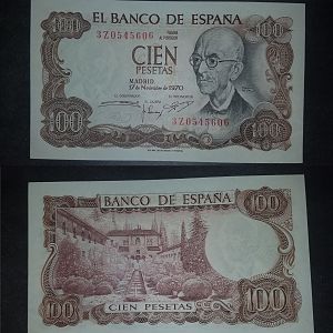 1970 Cien Pesetas Banknote