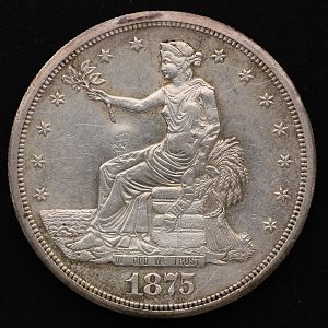 1875 Trade Dollar Obverse