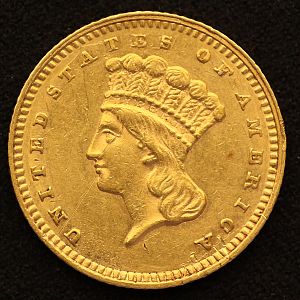 1862 Type III Dollar Gold Obverse