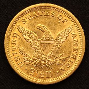 1878 Liberty Head Quarter Eagle Gold Reverse