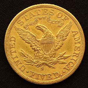 1902 Liberty Head Half Eagle Gold Reverse