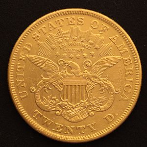 1875 Liberty Head Double Eagle Gold Reverse