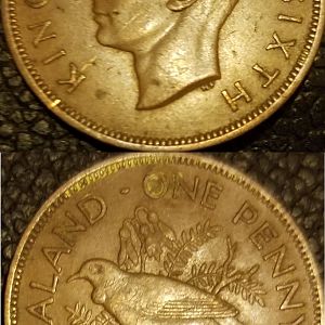 1951 NEW ZEALAND ONE PENNY