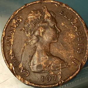 Elizabeth 2, 1 cent abverse