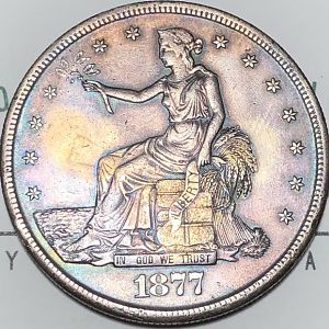 1877 S Trade Dollar - Obverse