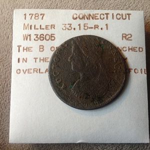 1787 Conneticut copper Obv