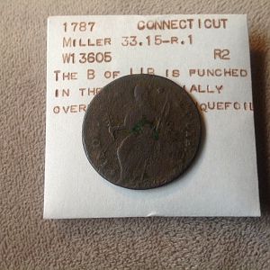 1787 Conneticut copper Rev