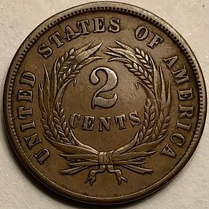 1864 Two Cents Reverse