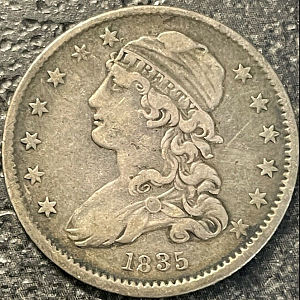 1835 Capped Bust 25c Obverse