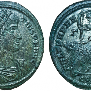“The Gran Constantinople.” Constantius II AE Maiorina (7.67g, 25mm, 12h). Constantinople mint, 348-351 CE.
