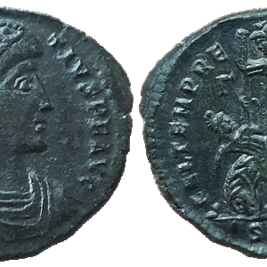 Constantius II AE Maiorina (5.20g, 25mm, 12h). Cyzicus, 351 – 355.
