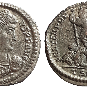Constans (337-350) AE Maiorina (5.45, 25mm, 6h). Thessalonica Mint, 348 – 350.