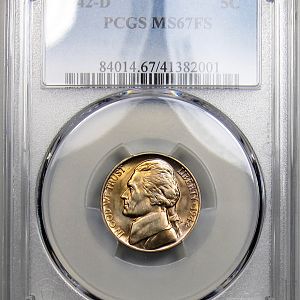 JN 1942-D PCGS MS67 FS OH