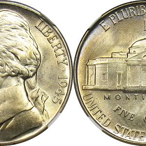 JN 1945-D NGC MS67